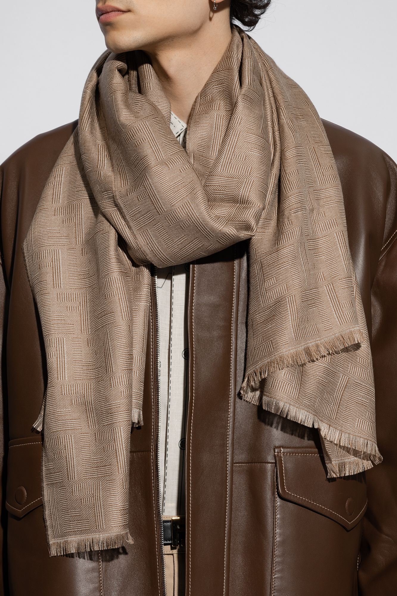 Brown Scarf with monogram Taschen fendi Taschen fendi SchaferandweinerShops Japan